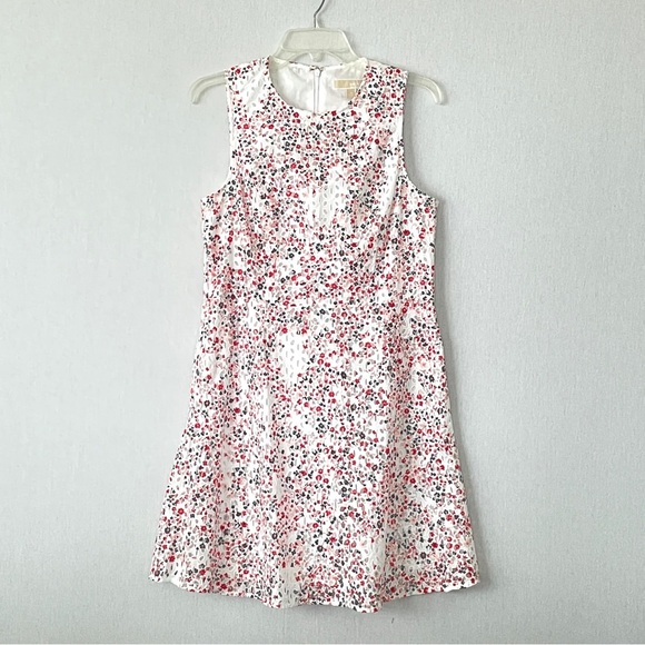 Michael Kors Floral Eyelet Cotton Shift Dress - Picture 3 of 8